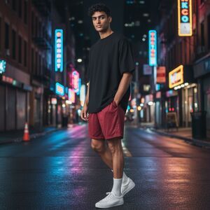 All In Motion Men’s Athletic Shorts Red Workout Training Size L